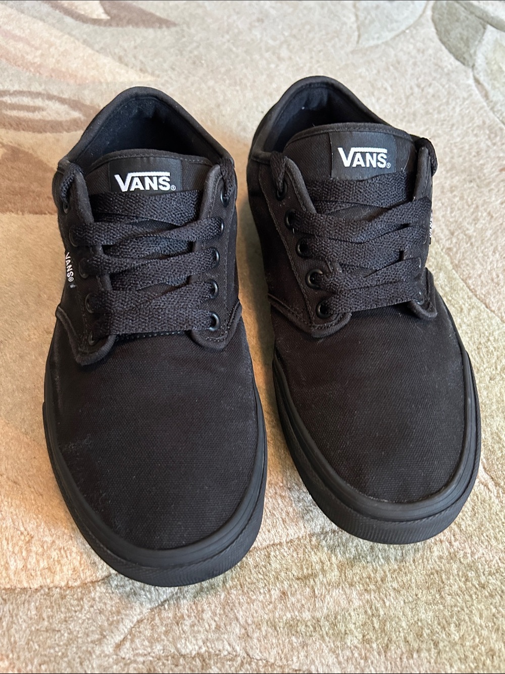 Vans Black Canvas Low-Top Skate Sneakers - Picture 2 of 9